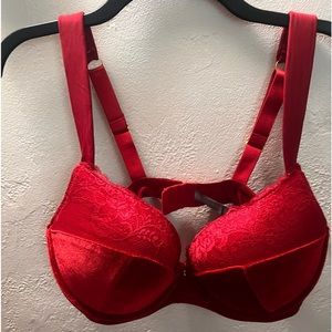 Red Velvet Underwire Bra 40D